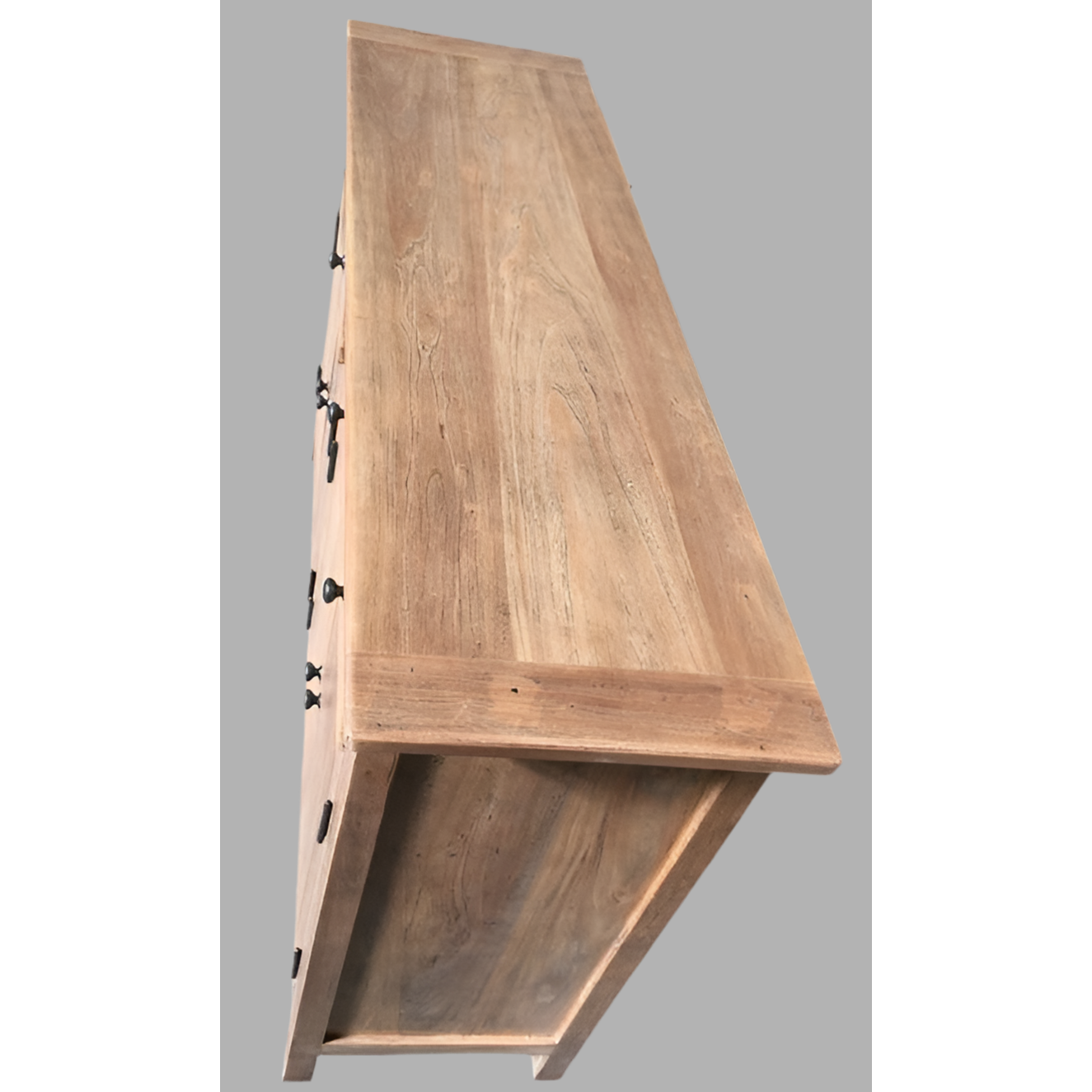 LINDI RECYCLED ELM RUSTIC COUNTRY STYLE BUFFET/SIDEBOARD  4 DOORS & 2 DRAWERS HONEY-140CM - MyChocolateWood