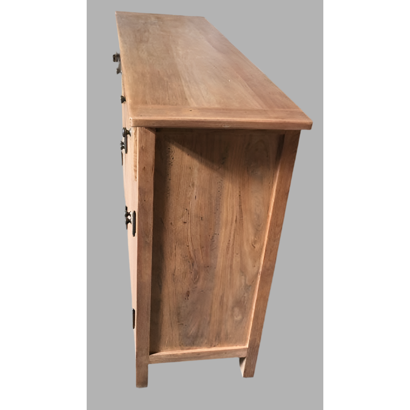 LINDI RECYCLED ELM RUSTIC COUNTRY STYLE BUFFET/SIDEBOARD  4 DOORS & 2 DRAWERS HONEY-140CM - MyChocolateWood