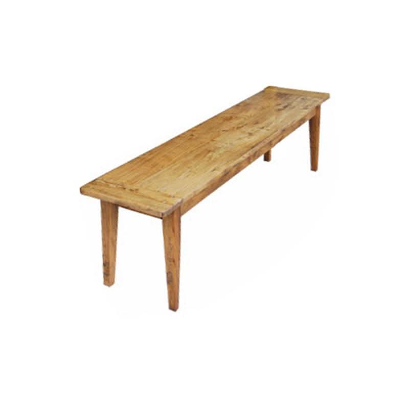 LINDI RUSTIC COUNTRY BENCH RECYCLED ELM WOOD 113CM - MyChocolateWood