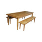 LINDI RUSTIC COUNTRY BENCH RECYCLED ELM WOOD 113CM - MyChocolateWood