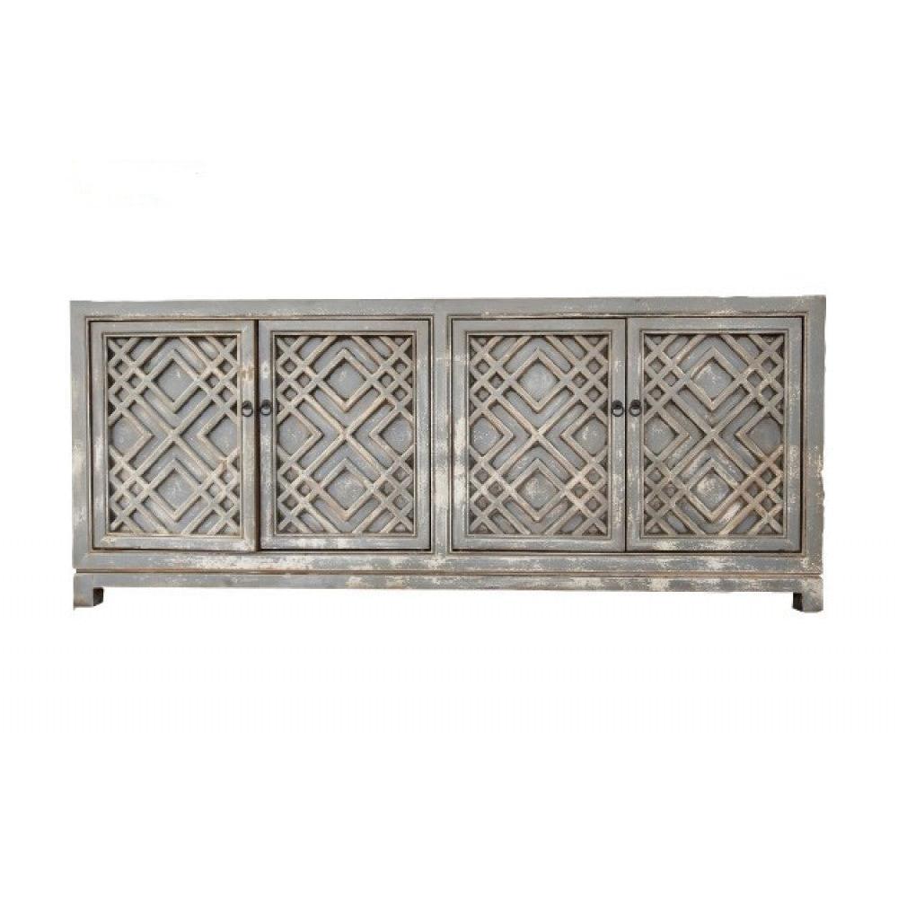LING UNIQUE CHINESE STYLE 4 DOOR SIDEBOARD/BUFFET 215CM - MyChocolateWood