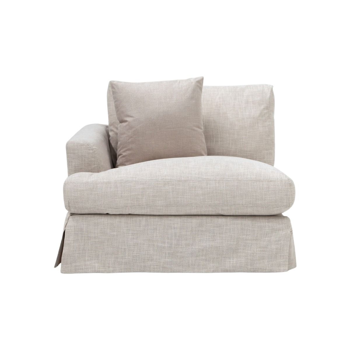 LIVINGSTON 4-PIECE FABRIC MODULAR LOUNGE SOFA  'LEMAY' KHAKI COLOUR