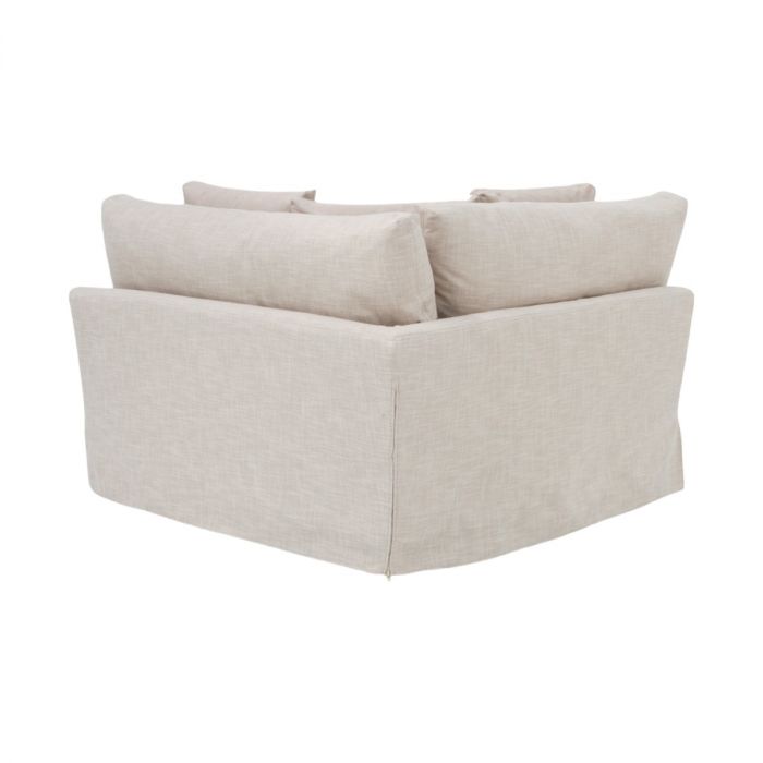 LIVINGSTON FABRIC HEXAGONAL WEDGE/ LOUNGE SOFA/ARMLESS LOUNGE CHAIR  'LEMAY' COLOUR