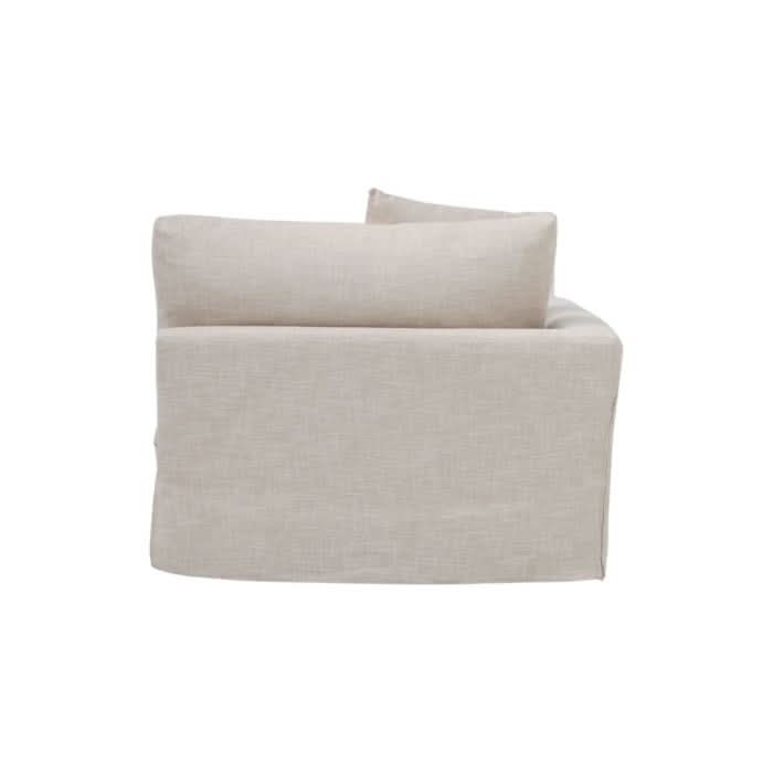 LIVINGSTON LAF FABRIC LOUNGE CHAIR  'LEMAY' KHAKI COLOUR - MyChocolateWood