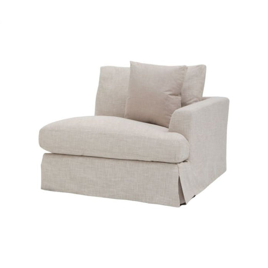 LIVINGSTON RAF FABRIC LOUNGE CHAIR  'LEMAY' KHAKI COLOUR