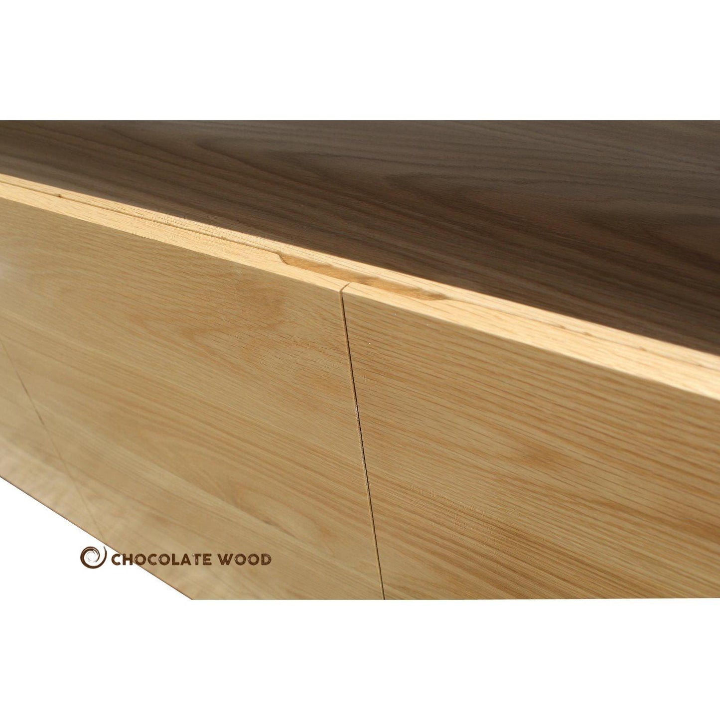 LOCHIA AMERICAN OAK BUFFET WITH 4 DOORS & 2 ADJUSTABLE SHELVES CUSTOM MADE TO ORDER - MyChocolateWood