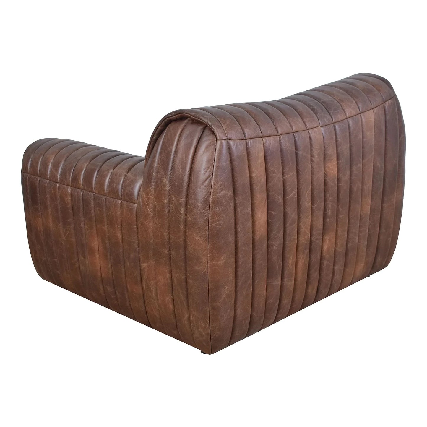 LOFT ARMCHAIR IN DISTRESSED BROWN LEATHER - MyChocolateWood