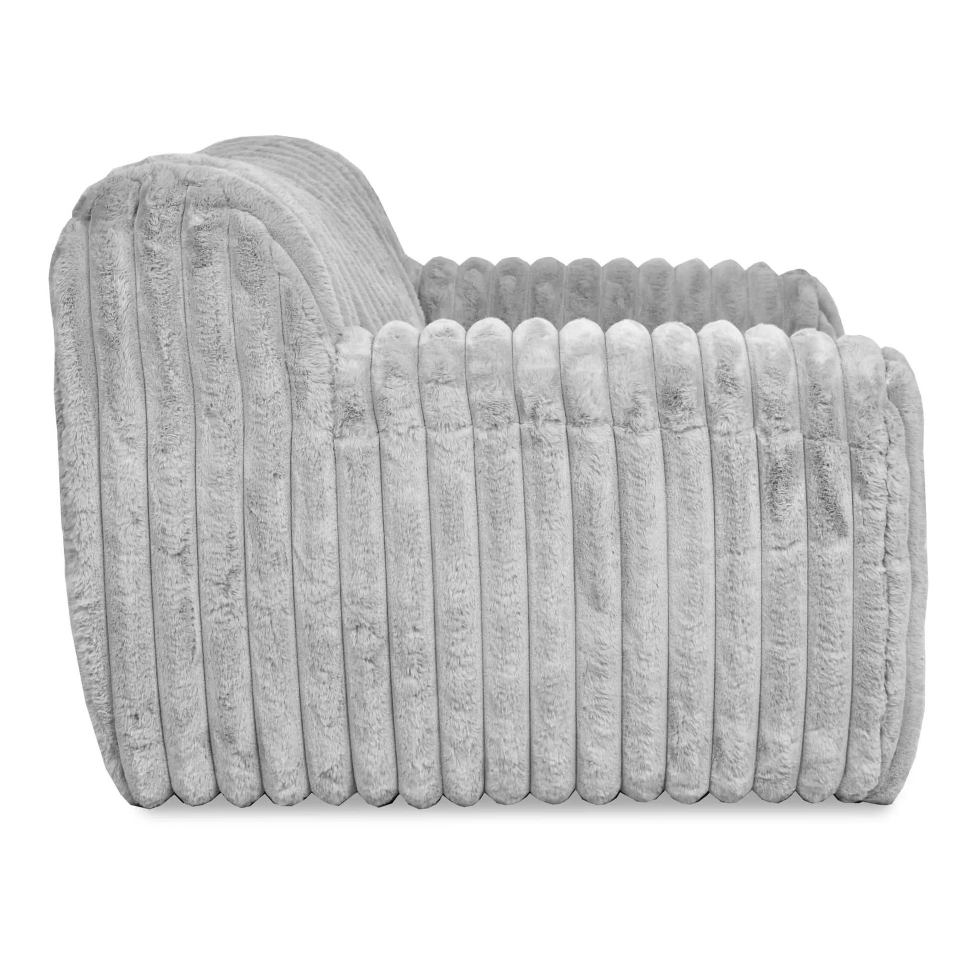 LOFT ARMCHAIR IN TAUPE CORDUROY FABRIC - MyChocolateWood