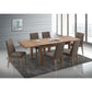 LONDON SOLID AMERICAN OAK DOUBLE Extension Dining Table + 6 FABRIC Chairs - MyChocolateWood