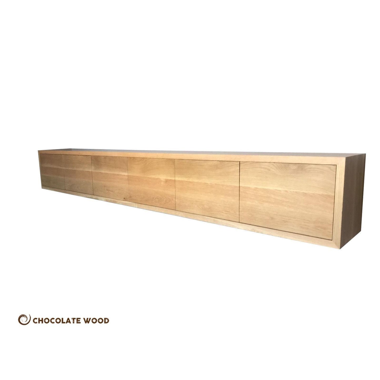 LORETTA SOLID AMERICAN OAK TV/ENTERTAINMENT UNIT WITH 6 DROP DOWN DOORS - MyChocolateWood