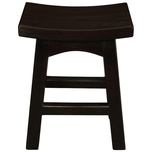 LORIAN SOLID MAHOGANY TIMBER KITCHEN/BAR STOOL 48CM HIGH - CHOCOLATE - MyChocolateWood