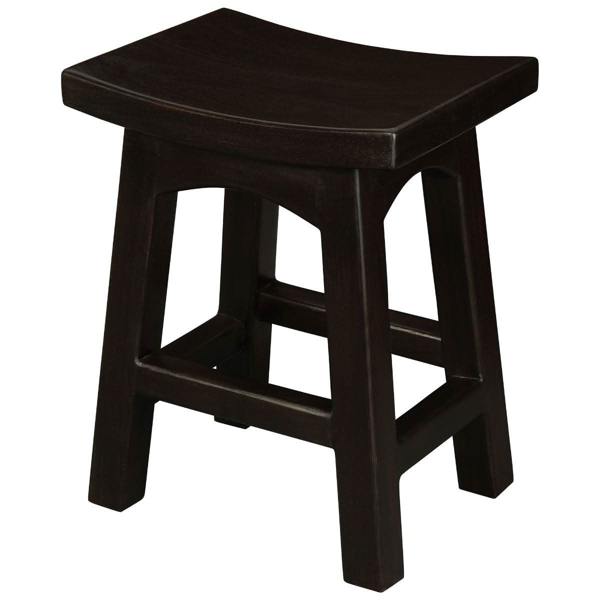 LORIAN SOLID MAHOGANY TIMBER KITCHEN/BAR STOOL 48CM HIGH - CHOCOLATE - MyChocolateWood