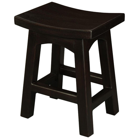 LORIAN SOLID MAHOGANY TIMBER KITCHEN/BAR STOOL 48CM HIGH - CHOCOLATE - MyChocolateWood