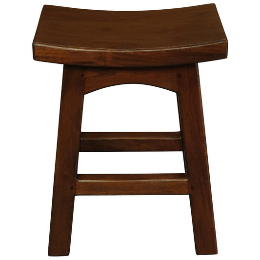 LORIAN SOLID MAHOGANY TIMBER KITCHEN/BAR STOOL 48CM HIGH - MAHOGANY - MyChocolateWood