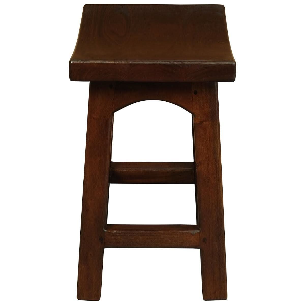 LORIAN SOLID MAHOGANY TIMBER KITCHEN/BAR STOOL 48CM HIGH - MAHOGANY - MyChocolateWood