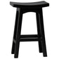 LORIAN SOLID MAHOGANY TIMBER KITCHEN/BAR STOOL 67CM HIGH - BLACK - MyChocolateWood