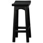 LORIAN SOLID MAHOGANY TIMBER KITCHEN/BAR STOOL 67CM HIGH - BLACK - MyChocolateWood