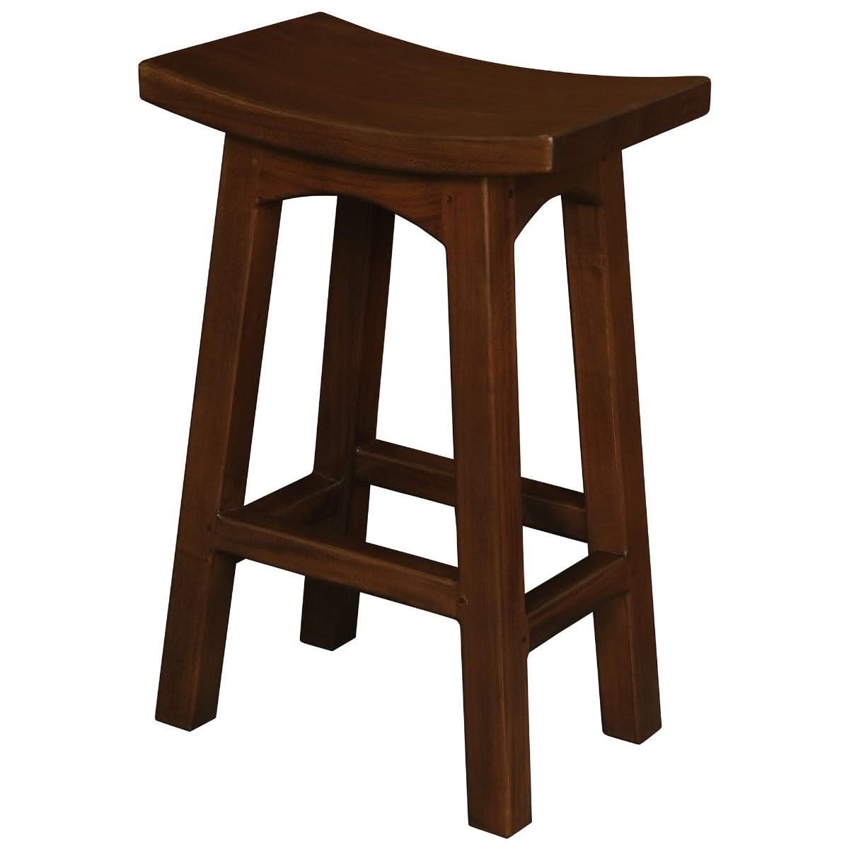 LORIAN SOLID MAHOGANY TIMBER KITCHEN/BAR STOOL 67CM HIGH - MAHOGANY - MyChocolateWood