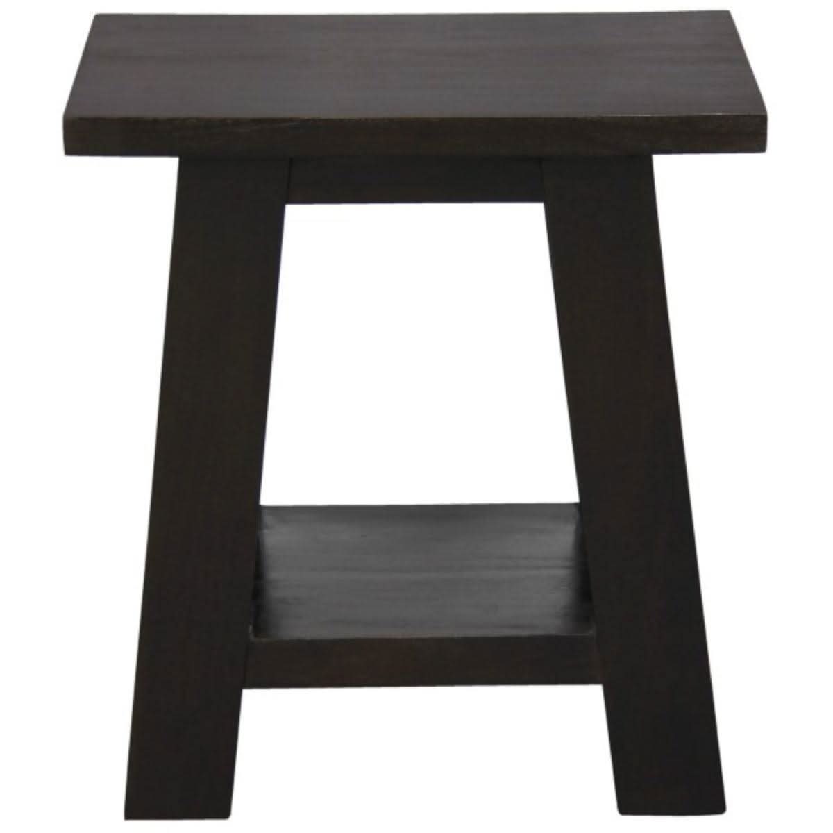 LORIAN SOLID MAHOGANY TIMBER LAMP TABLE/SIDE TABLE - CHOCOLATE - MyChocolateWood