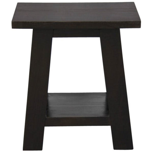 LORIAN SOLID MAHOGANY TIMBER LAMP TABLE/SIDE TABLE - CHOCOLATE - MyChocolateWood