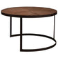 LORITA ROUND MANGO WOOD COFFEE TABLE/METAL BASE - FLOOR STOCK CLEARANCE - MyChocolateWood
