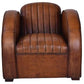 LOUIS AGED LEATHER ARMCHAIR IN CARAMEL - MyChocolateWood