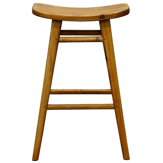 LUCAS SOLID MAHOGANY COUNTER STOOL CARAMEL - MyChocolateWood