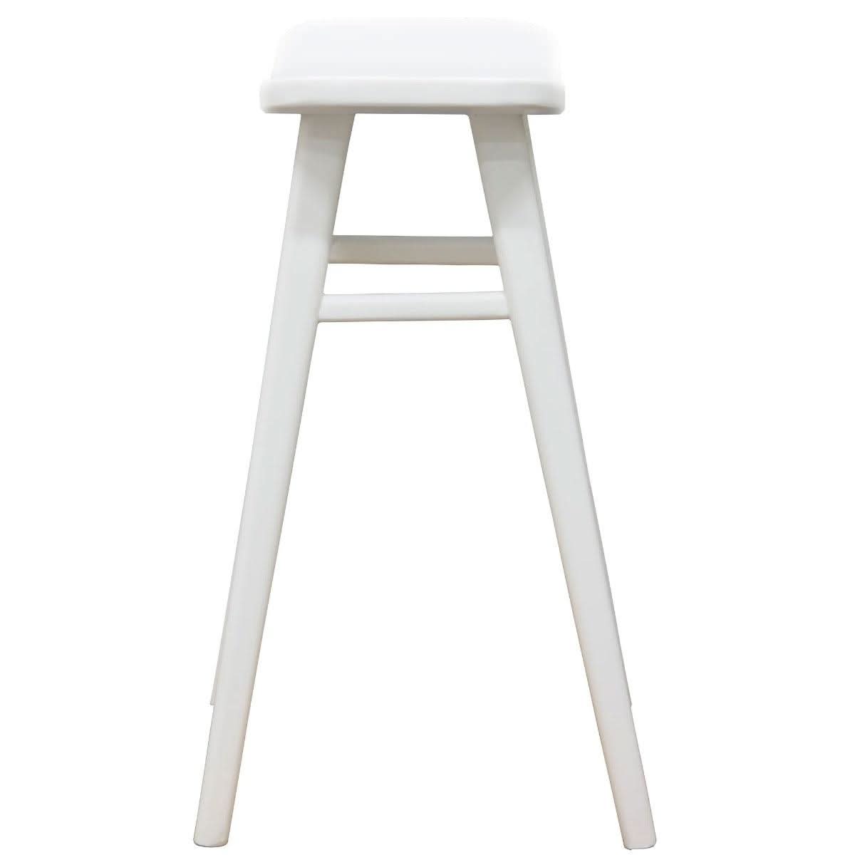 LUCAS SOLID MAHOGANY COUNTER STOOL WHITE - MyChocolateWood