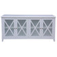LUGANO HAMPTONS STYLE ACACIA BUFFET/SIDEBOARD 4 GLASS DOORS WHITE - MyChocolateWood