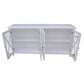 LUGANO HAMPTONS STYLE ACACIA BUFFET/SIDEBOARD 4 GLASS DOORS WHITE - MyChocolateWood