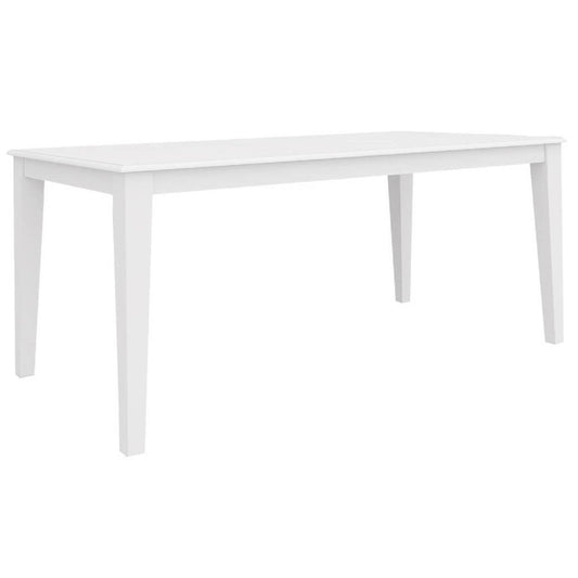LUGANO HAMPTONS STYLE ACACIA DINING TABLE WHITE 180CM