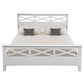 LUGANO HAMPTONS STYLE ACACIA DOUBLE BED WHITE - MyChocolateWood