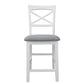 LUGANO HAMPTONS STYLE ACACIA FABRIC NEW BAR CHAIR BAR STOOL W:48XD:55XH107CM