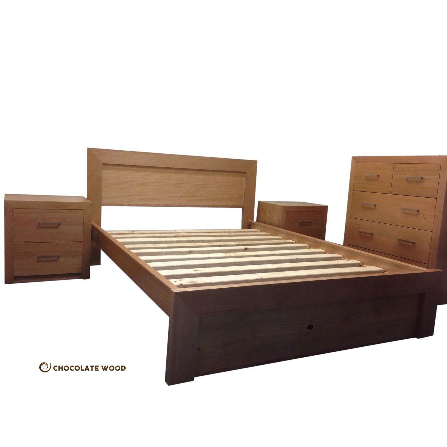 LUNA 4 PIECE PACKAGE DEAL IN TASSIE OAK CLEAR LACQUER AUSTRALIAN CUSTOM MADE TO ORDER - MyChocolateWood