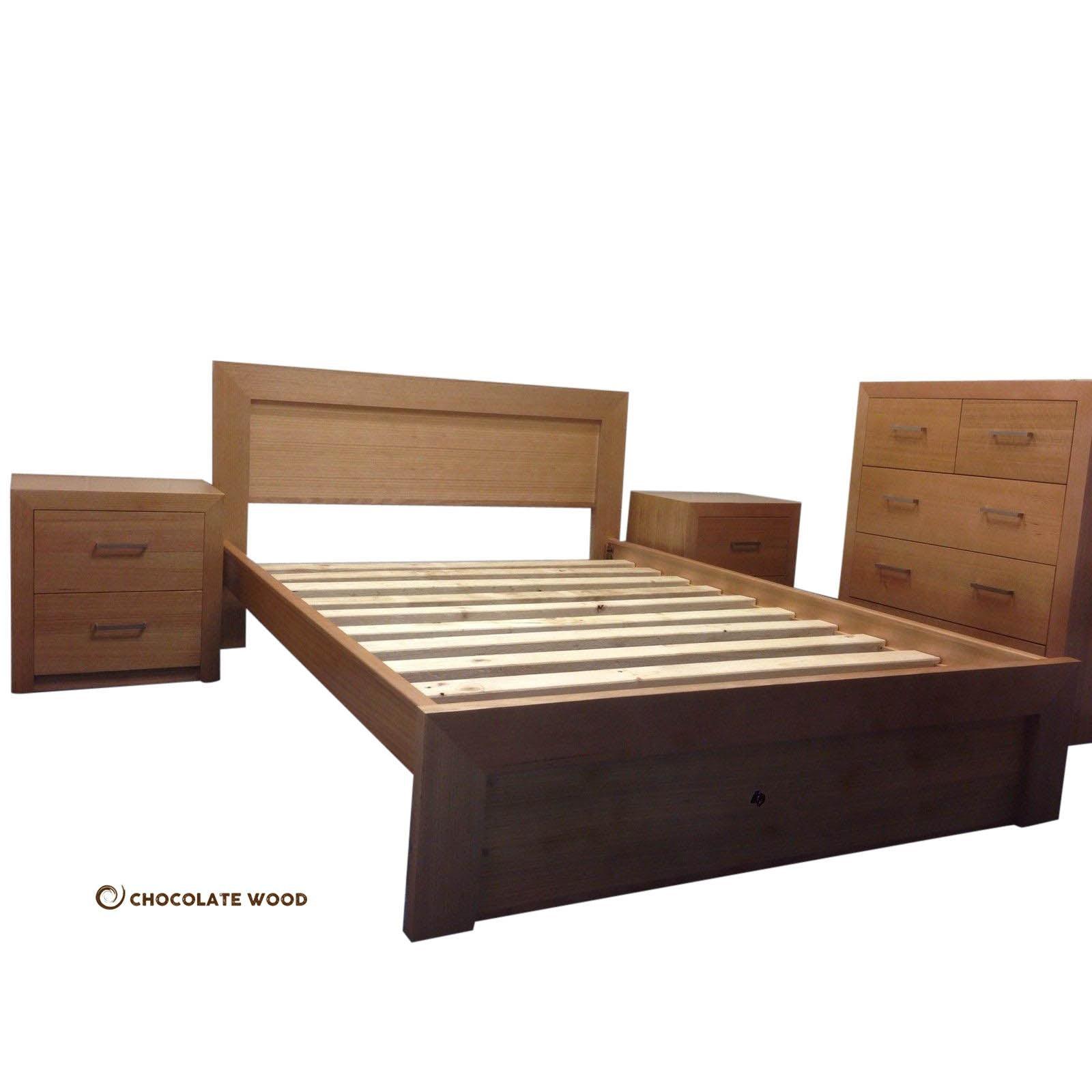 LUNA 4 PIECE PACKAGE DEAL IN TASSIE OAK CLEAR LACQUER AUSTRALIAN CUSTOM MADE TO ORDER - MyChocolateWood