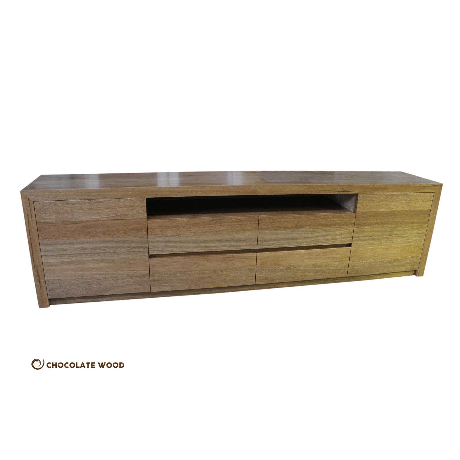LUNA TASSIE OAK TV /ENTERTAINMENT UNIT WITH 2 DOORS & 4 DRAWERS - MyChocolateWood
