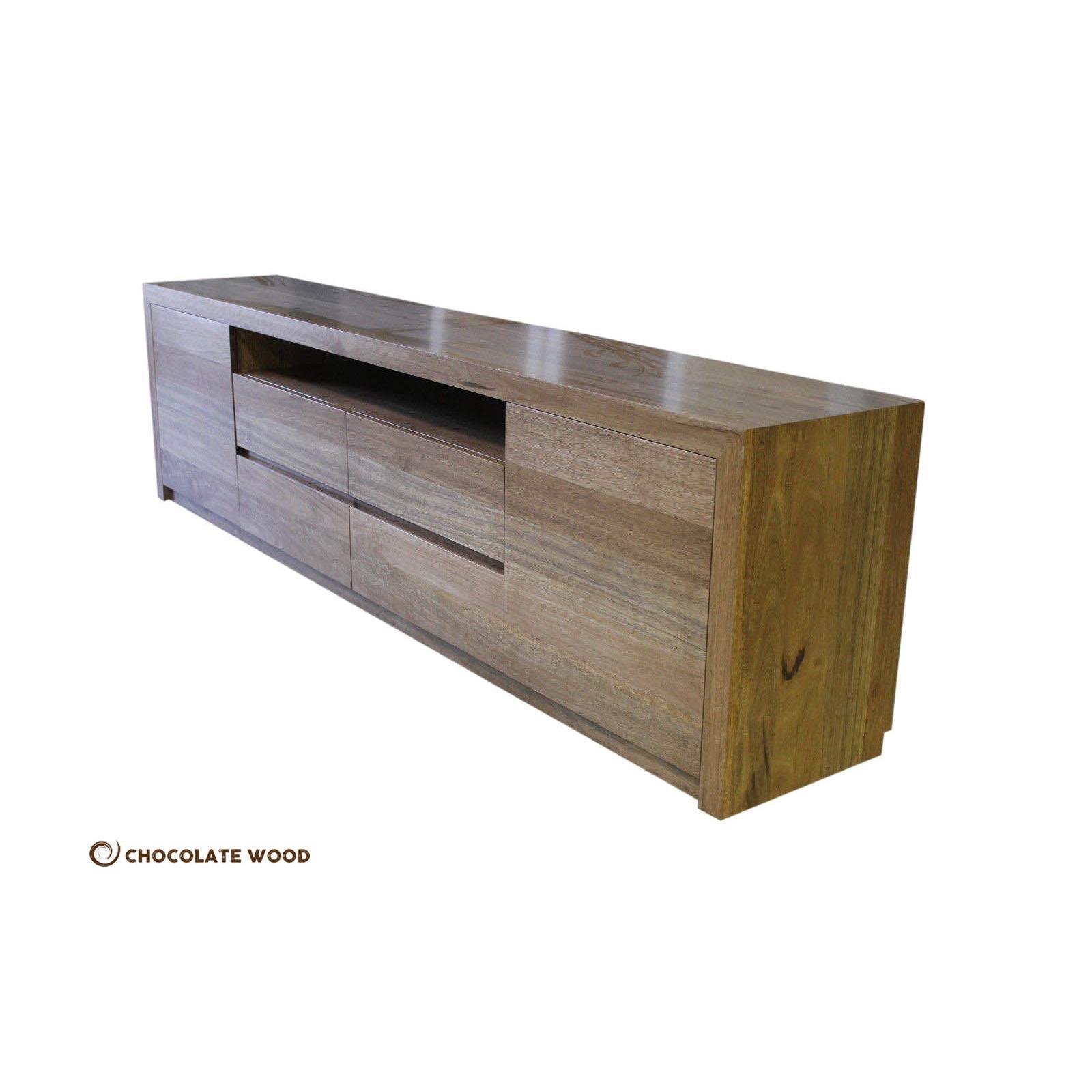 LUNA TASSIE OAK TV /ENTERTAINMENT UNIT WITH 2 DOORS & 4 DRAWERS - MyChocolateWood