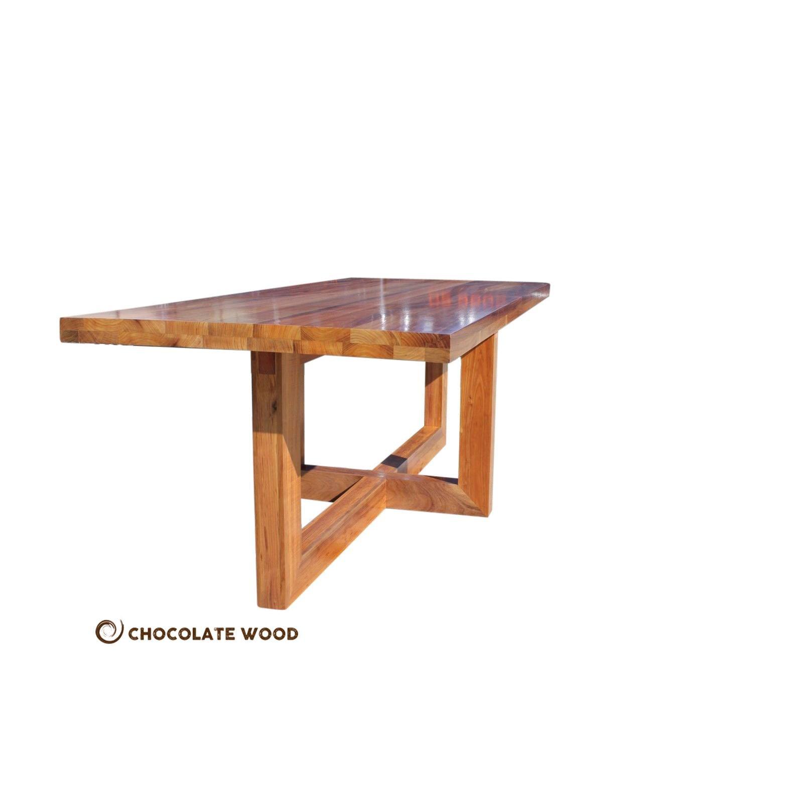 LYON AUSTRALIAN CUSTOM-MADE 8-SEATER DINING TABLE IN TASSIE OAK - MyChocolateWood
