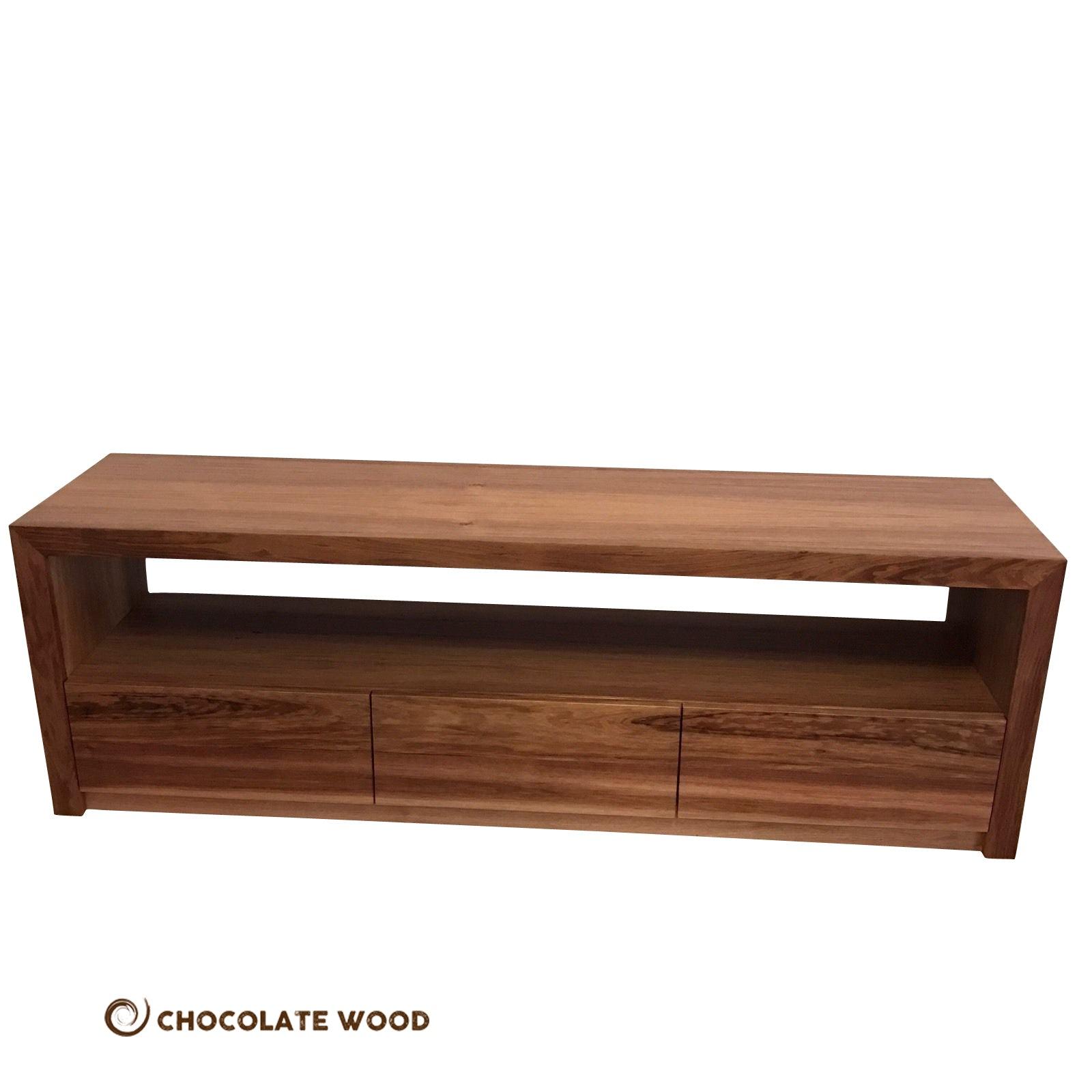 MACARTHUR SOLID BLACKWOOD 3 DRAWERS TV/ENTERTAINMENT UNIT - LOCALLY MADE - MyChocolateWood