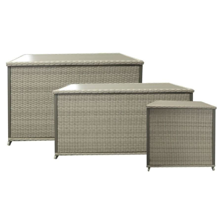 MACKSEN WICKER OUTDOOR CUSHION STORAGE BOX, LARGE ONLY - MyChocolateWood