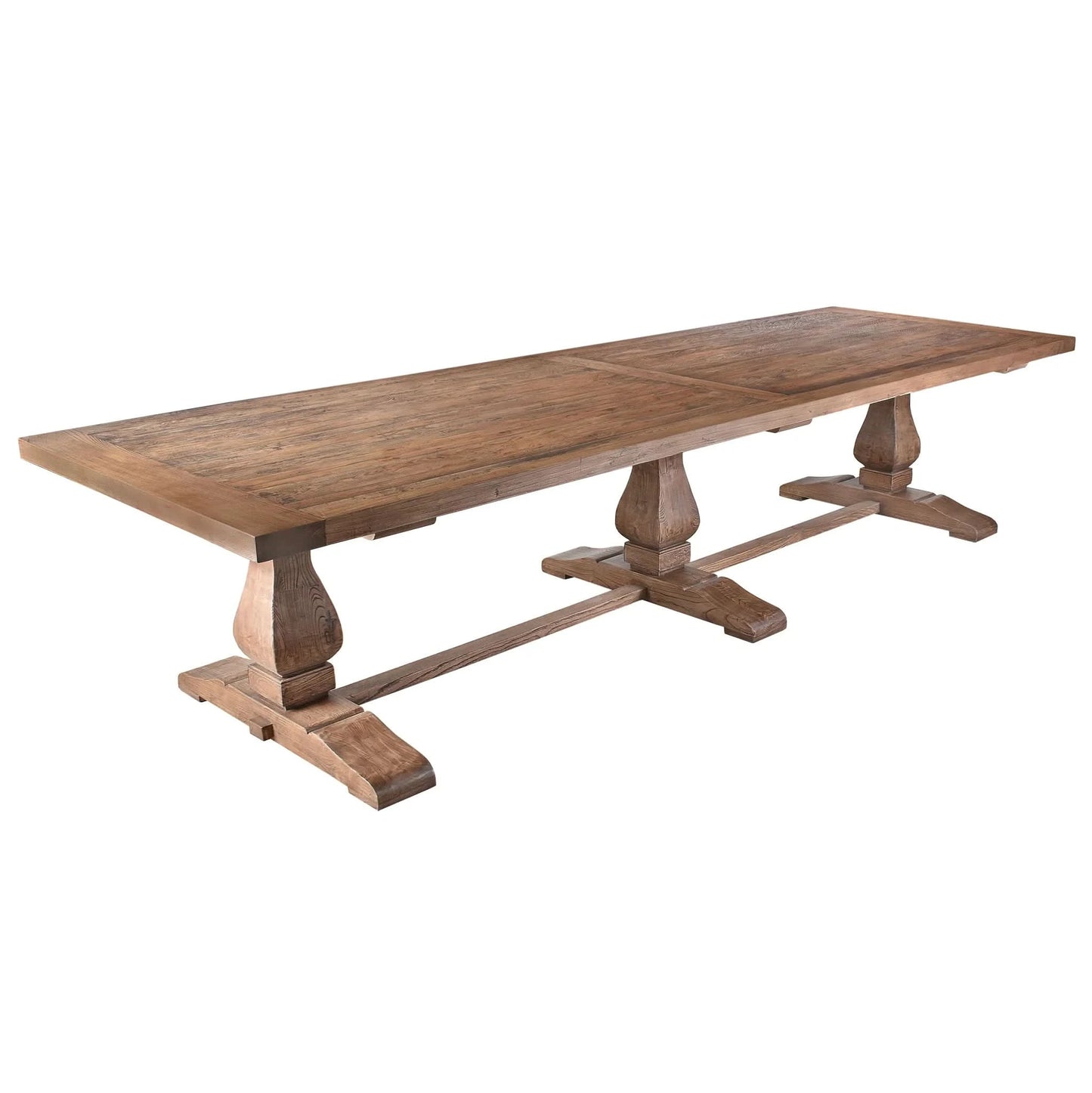 MADDOX RECLAIMED ELM DINING TABLE NATURAL 350CM - MyChocolateWood