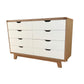 MADE TO ORDER SMALL MAXWELL 8 DRAWER TASSIE OAK DRESSER IN CLEAR LACQUER - MyChocolateWood