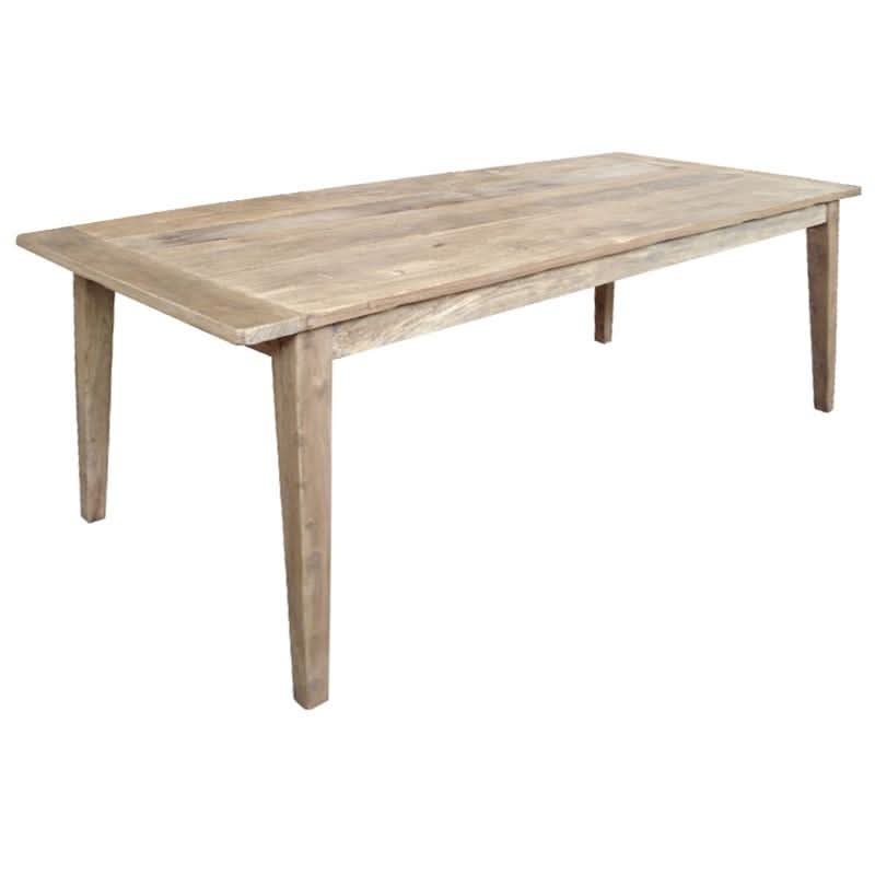 MADRID RUSTIC COUNTRY DINING TABLE RECYCLED ELM WOOD TIMBER FARMHOUSE 220CM - MyChocolateWood
