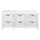 MAGENTO SOLID MAHOGANY TIMBER WOOD & WICKER 6 DRAWER DRESSER IN WHITE - MyChocolateWood