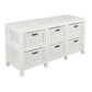 MAGENTO SOLID MAHOGANY TIMBER WOOD & WICKER 6 DRAWER DRESSER IN WHITE - MyChocolateWood