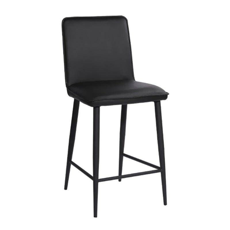 MAGLAN BAR STOOL IN PU LEATHER BLACK - MyChocolateWood