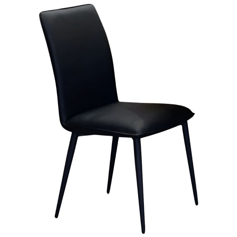MAGLAN BLACK DINING CHAIR IN PU LEATHER - MyChocolateWood