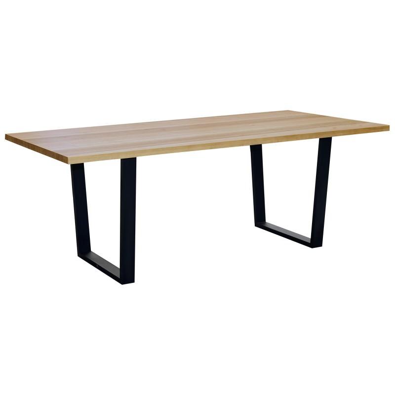 MAGLAN BLUE GUM DINING TABLE WITH METAL BASE 210CM - MyChocolateWood