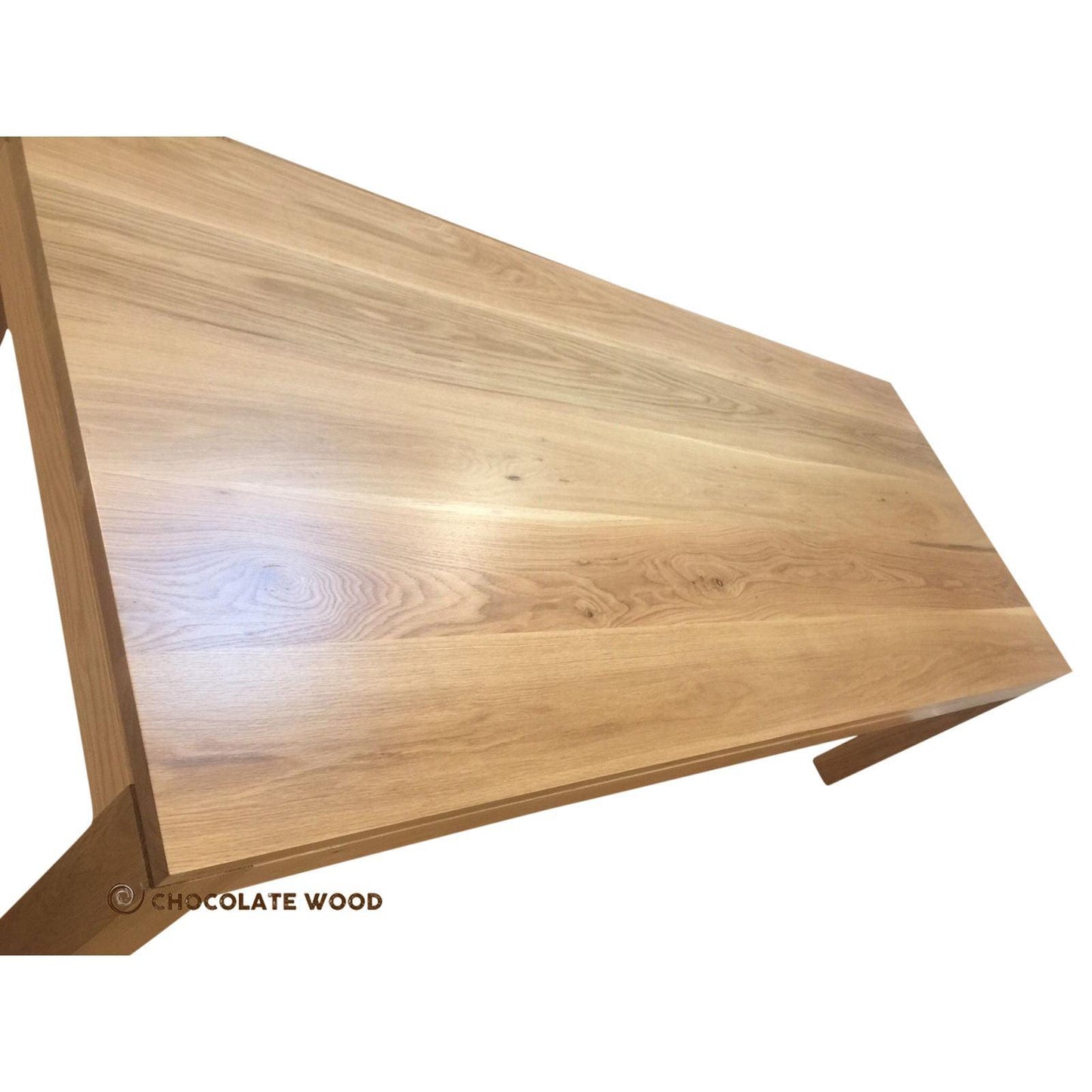 MAIRA SOLID AMERICAN OAK DINING TABLE CLEAR LACQUER FINISH 210CM - MyChocolateWood