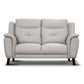 MALANIA 2-SEATER REAL LEATHER SOFA SETTEE COUCH SILVER - MyChocolateWood
